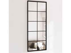 Espejos de pared (2 unidades, 100 x 40 cm, metal negro, DKD HOME DECOR)