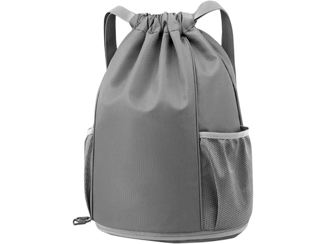 Mochila deportiva gris con cordón ajustable, mochila multifuncional para fitness y baloncesto, mochila de viaje y entrenamiento Vayotoy