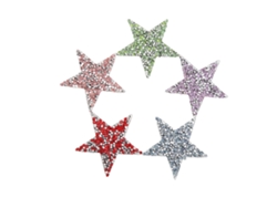 Parches De Estrella De Resina Con Diamantes De Imitación Termotransferibles De 6 Cm Para Decoración De Ropa