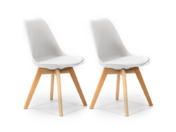 Conjunto de 2 Cadeiras Klara Branco VS VENTA-STOCK 49 x 53 x 82