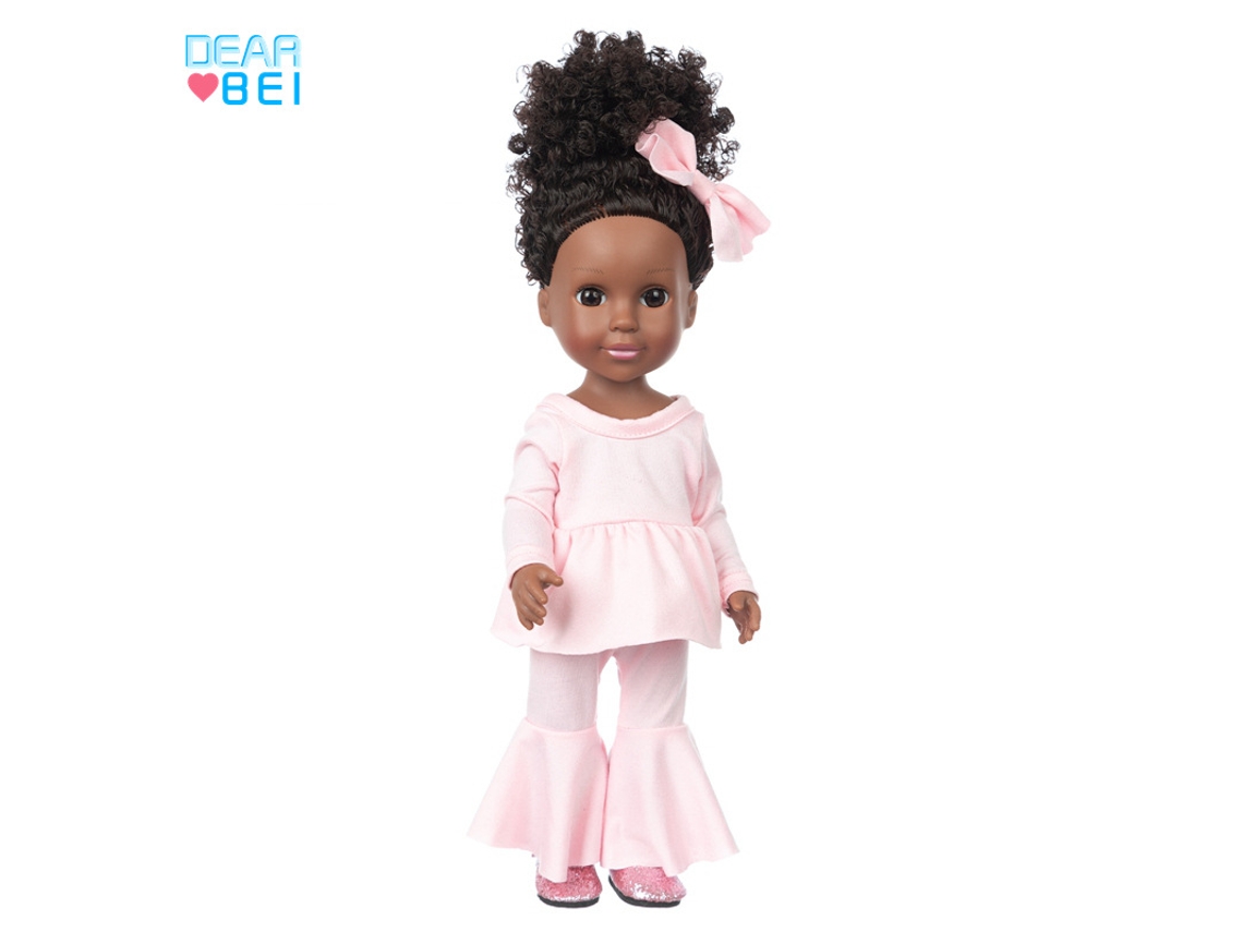 Muñeca De Vinilo De 35,5 Cm (14 Pulgadas), Piel Oscura Africana, Juguete Infantil, Bebé De Aspecto Realista.