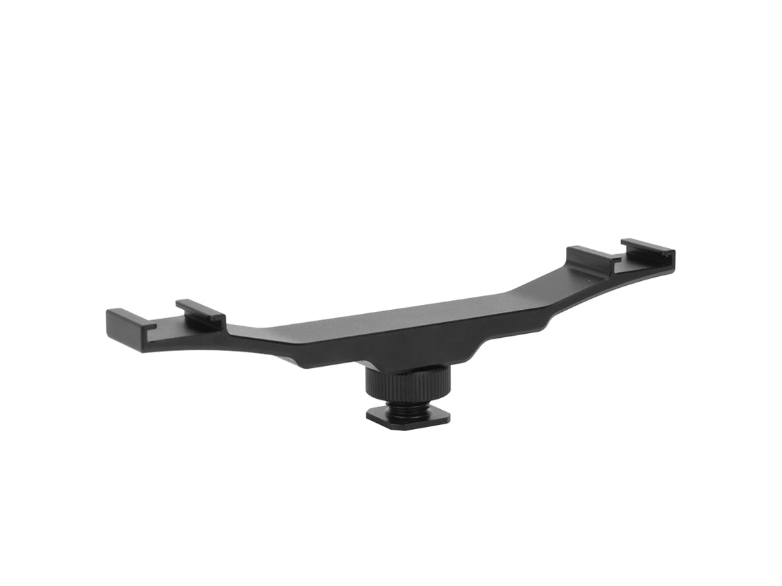 2026-soporte De Zapata Fría Doble Para Cámara Y Flash, Bracket De Zapata Fría Doble