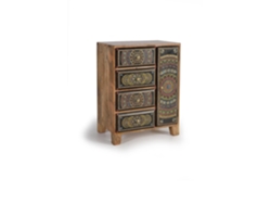 MESILLA DE NOCHE - BANQUETA DE PIE DE CAMA Multicolor.GINER Y COLOMER 60x30x45