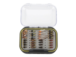 2026rebe-kit De Moscas Para Pesca Con Mosca 64 Piezas Anzuelos De Acero Inoxidable Con Caja Impermeable Accesorios De Pesca