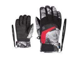 Guantes para Esquí ZIENER (Niño Unisex - Gris - Talla 4,5)