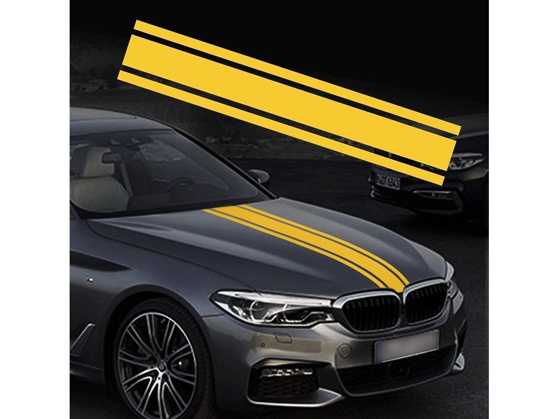 2026-sticker De Rayas Para Capó Coche Material Vinilo Impermeable Fácil Instalación Y Remoción