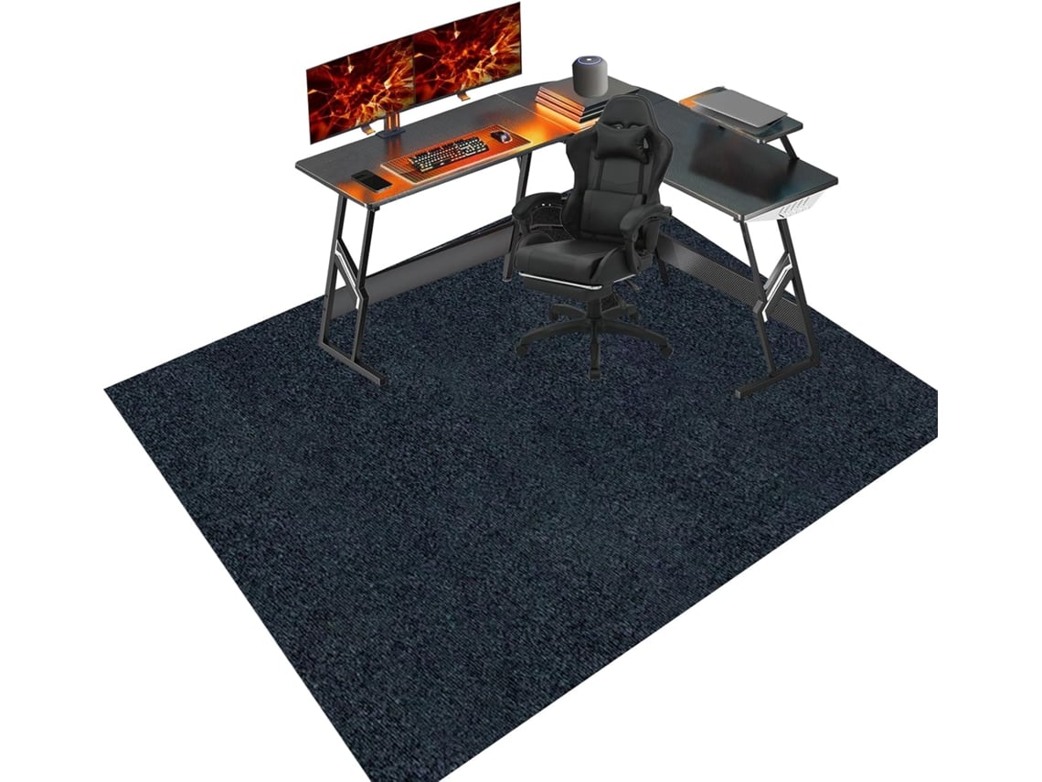 Tapete Cadeira Protetor Piso Escritório Antiderrapante 90 X 120 Cm Madeira Escritório, Gamer, Protege