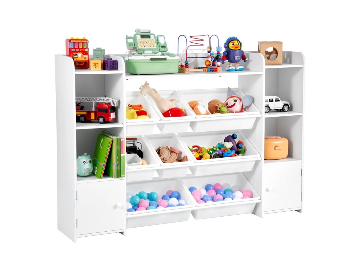Organizador Infantil Multifuncional con Estantes, Cajas y Armarios Tekmaquinas