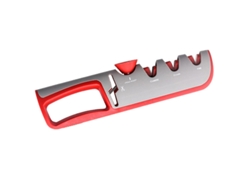 Afilador de cuchillos 4 en 1 con revestimiento de diamante y mango fino, tijeras y tijeras para cuchillos de cocina CHRUI Sistema de piedra de afilar