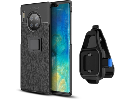 Funda Huawei Mate 30 Pro Rugged Leather con Soporte de Cintura Negro