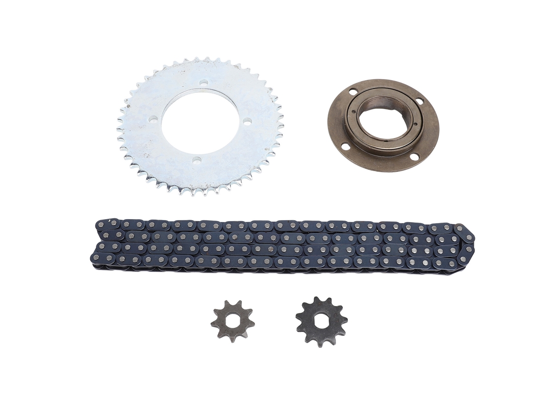 Kit De Engranajes Y Cadena Delanteros Y Traseros T8f Con 116 Eslabones, 44 Dientes, Engranaje Sin Dientes Para Karts Y Motocicletas.