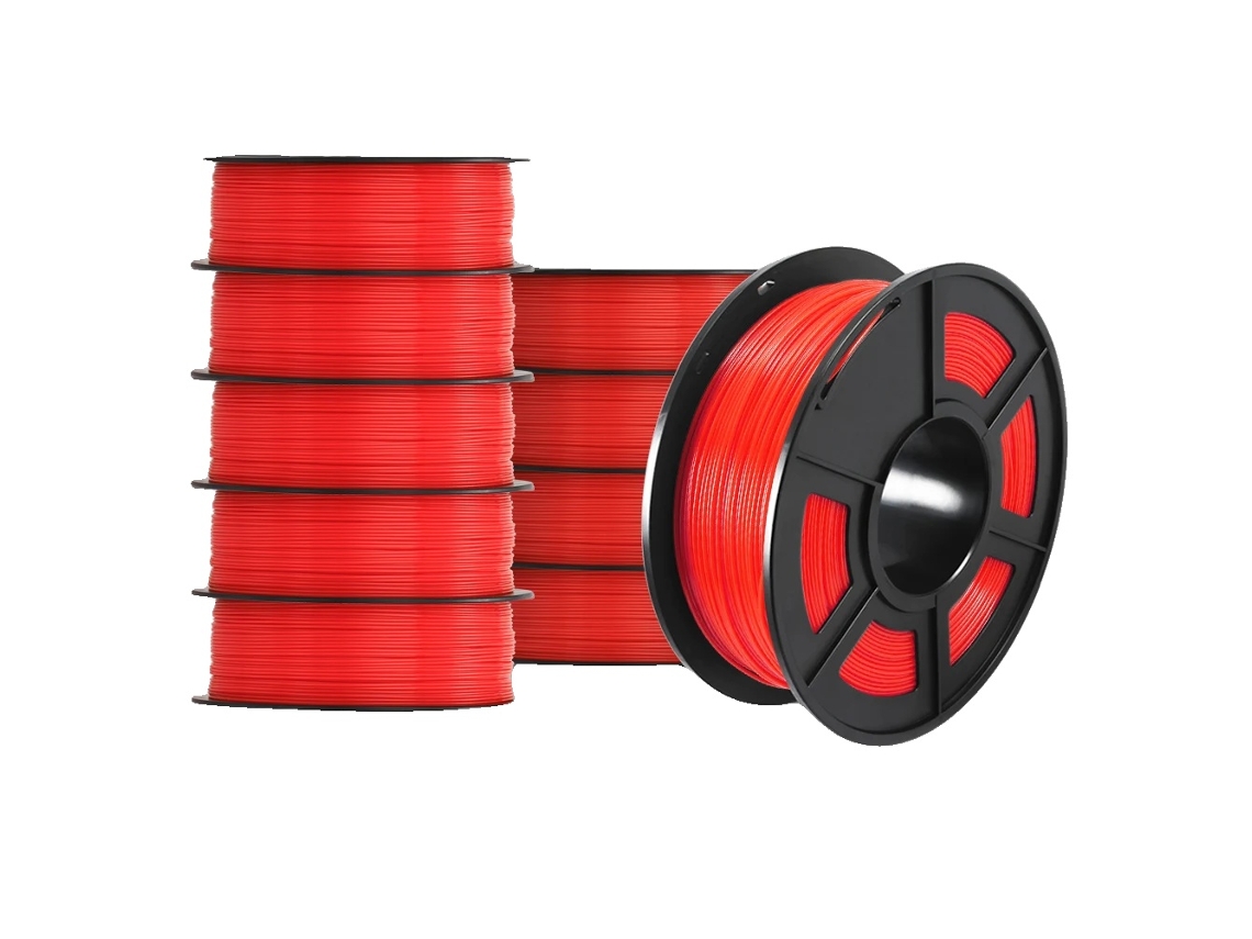 Filamento 3D, material ecológico, excelente calidad de impresión, PETG rojo, 10 rollos OEM