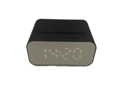 Reloj Altavoz Bluetooth De Carga Inalámbrica Con Pantalla Led, Alarma, Radio Fm Y Cargador Usb De Rápida Carga