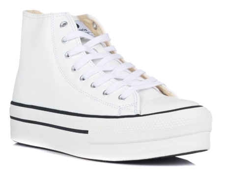 Zapatillas Vegana Con Plataforma VICTORIA (Sintético-Blanco-36)