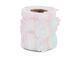 Rollo De Tul Floral De 8 Cm Y 10 Yardas, Degradado Rosa Y Amarillo, Poliéster Para Decoración Diy.