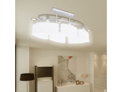 Lámpara Luminária Techo con Abajures de Cristal Elipsoides 2 Piezas E14