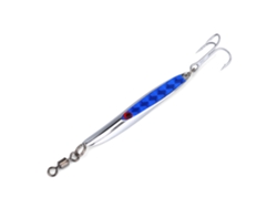 Señuelo Metálico Artificial Con Lentejuelas Y Anzuelo Triple Para Lubina, 21 G, Azul.