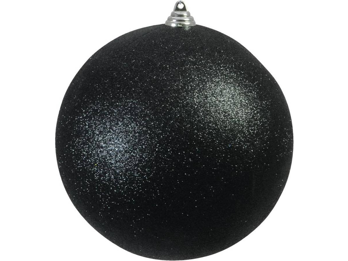 Bola de Navidad EUROPALMS Glitter (Negro - 20 cm)