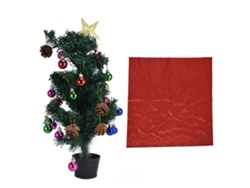 Árbol de Navidad de mesa con luces LED y batería para decoración