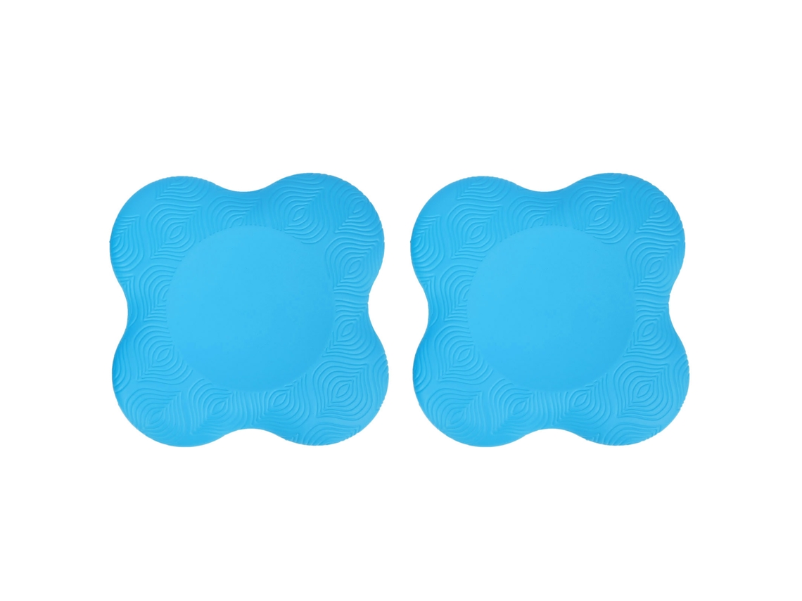 2 Almohadillas De Pu Para Rodillas Y Codos De Yoga, Antideslizantes, De Doble Cara, Ligeras Y Duraderas, Color Azul.