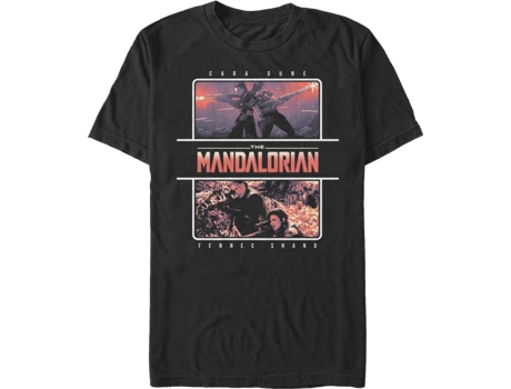 Camiseta Unisexo DEEPSTONE Cara Dune And Fennec Shand The Mandalorian Star Wars Negro (XXXL)
