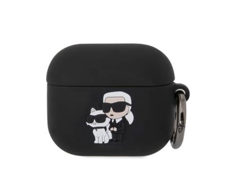 KARL LAGERFELD Funda para Airpods 3 NFT Silicona antigolpes con anilla Negro
