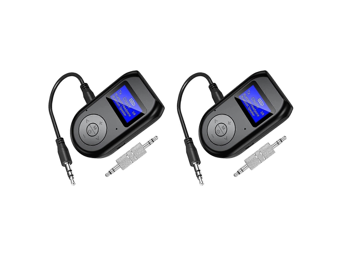 Transmisor y receptor Bluetooth 4 en 1 (2 unidades), adaptador de audio auxiliar Bluetooth 5.0 inalámbrico de baja latencia para sistemas de sonido domésticos.