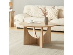 Mesa de Centro Rindal 80x41,5 cm - Efecto roble [EN.CASA]