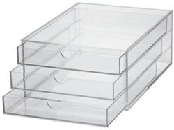 Caja Cajón en Acrílico MAUL Din A4 3 Cajones Transparente