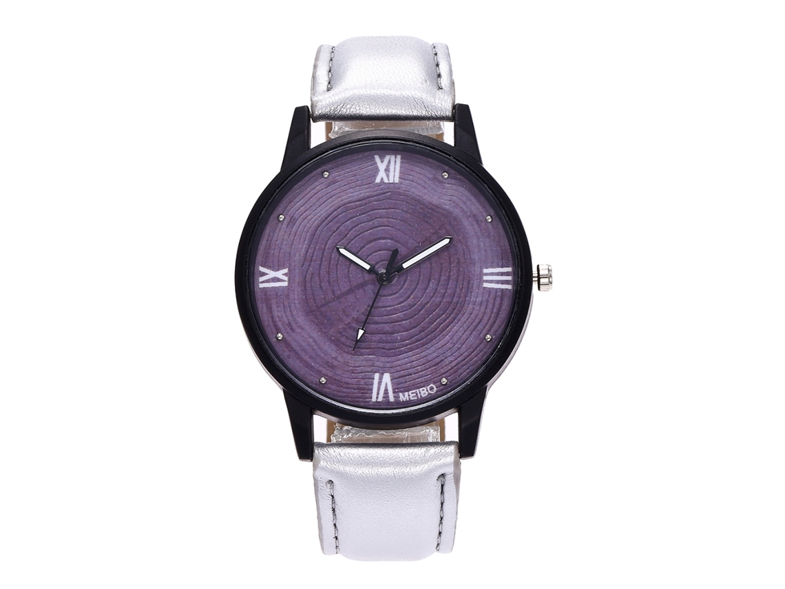 Reloj De Pulsera Unisex De Cuarzo Con Correa De Cuero Sintético, Estilo Moderno, Zhoulianfa Silver
