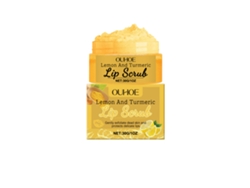 Exfoliante labial con cúrcuma y limón.