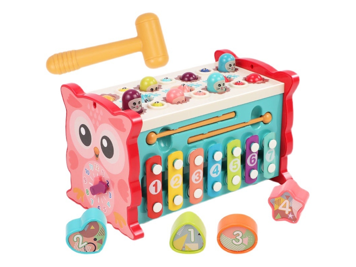 Juguetes Montessori De Madera, Aptos Para Niños De 1 Año | Juego De Golpear Al Topo | Juguetes Para La Educación Infantil Temprana Y El Desarrollo Cerebral | Rosa Panoona
