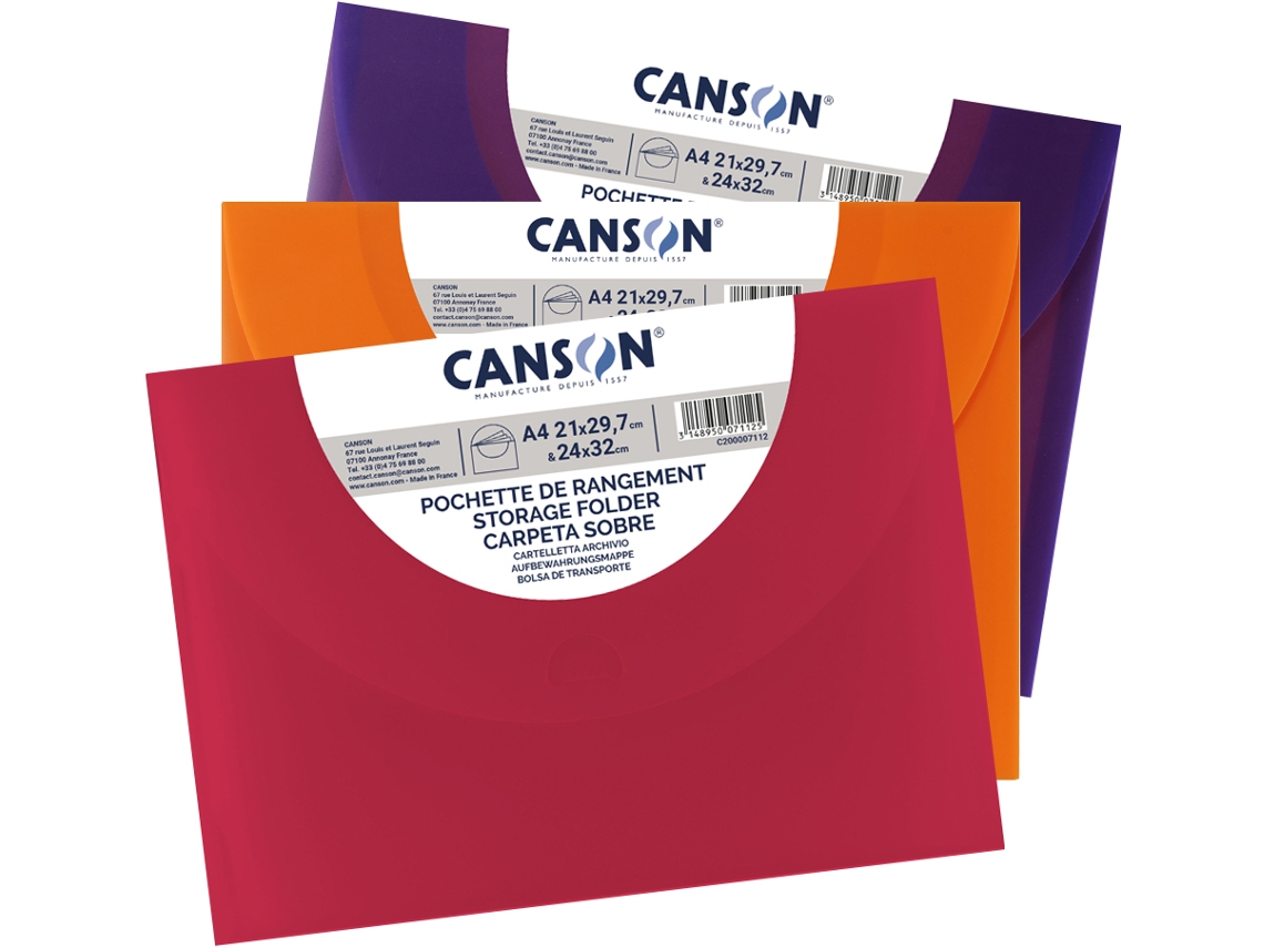 Carpeta de Dibujo CANSON 370 X 470 Mm Colores Brillantes