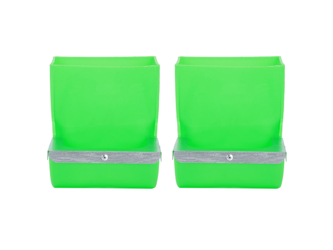 2 Comederos Para Conejos De 13,5 Cm, Abs Resistente, Para Jaula, Para Fijación A La Misma.