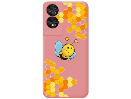 Funda Diseño Abeja para Tcl 50 Se TUMUNDOSMARTPHONE Rosa