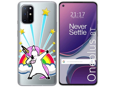 Carcasa OnePlus 8T 5G TUMUNDOSMARTPHONE Dibujos Transparente Multicolor
