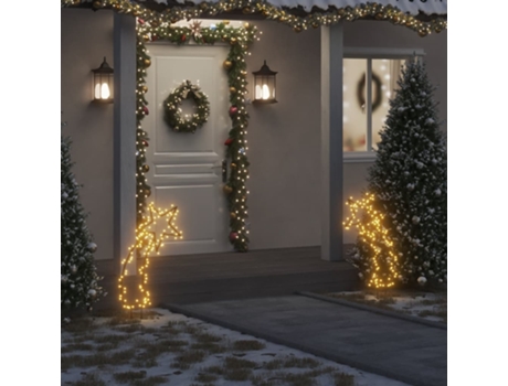 Adorno de Navidad VIDAXL Estrella Fugaz Luces Estacas (89 cm)