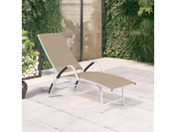 Lovely Home - Tumbona de aluminio y textileno en color crema