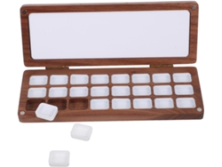 Paleta De Acuarela Vacía De 24 Compartimentos Con Tapa, Compartimentos De Madera Y Bandeja Para Mezclar, Ideal Para Pintores.