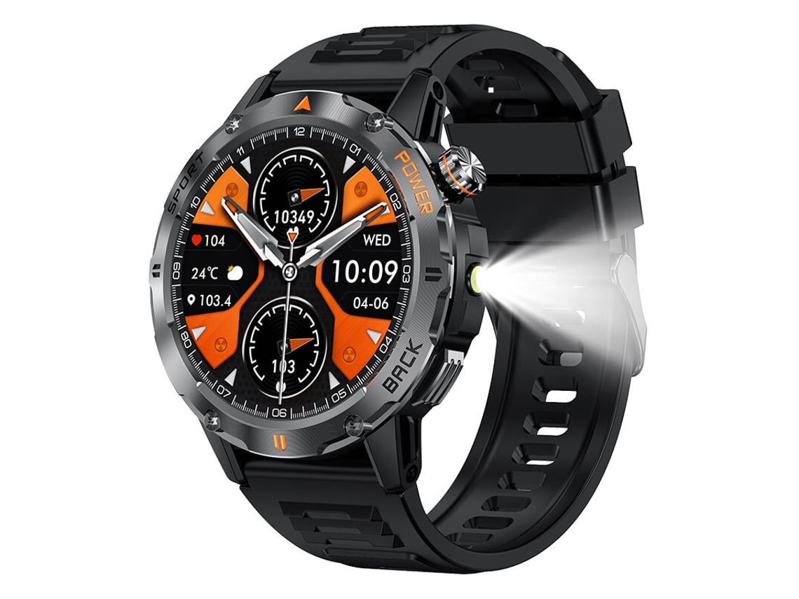 Reloj inteligente YK06 verde con pantalla HD de 1,53 pulgadas, batería de 40 días de duración, llamadas Bluetooth, modos multideportivos, resistente al agua IP68, Mdug