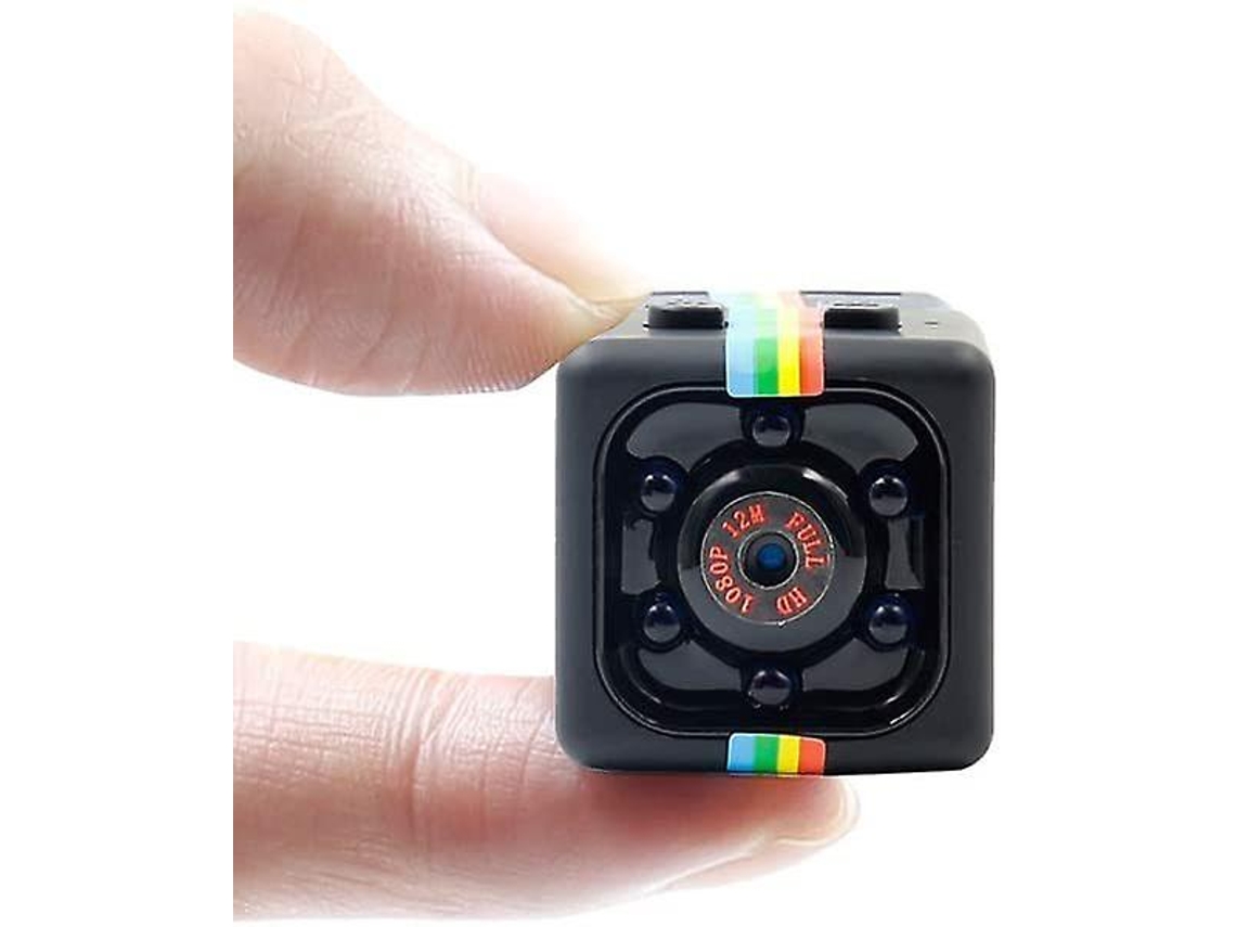 Minicámara Sq11 1080p Full HD con visión nocturna y activación por movimiento para interiores y exteriores, cámaras de seguridad ocultas Yizhood (negra)