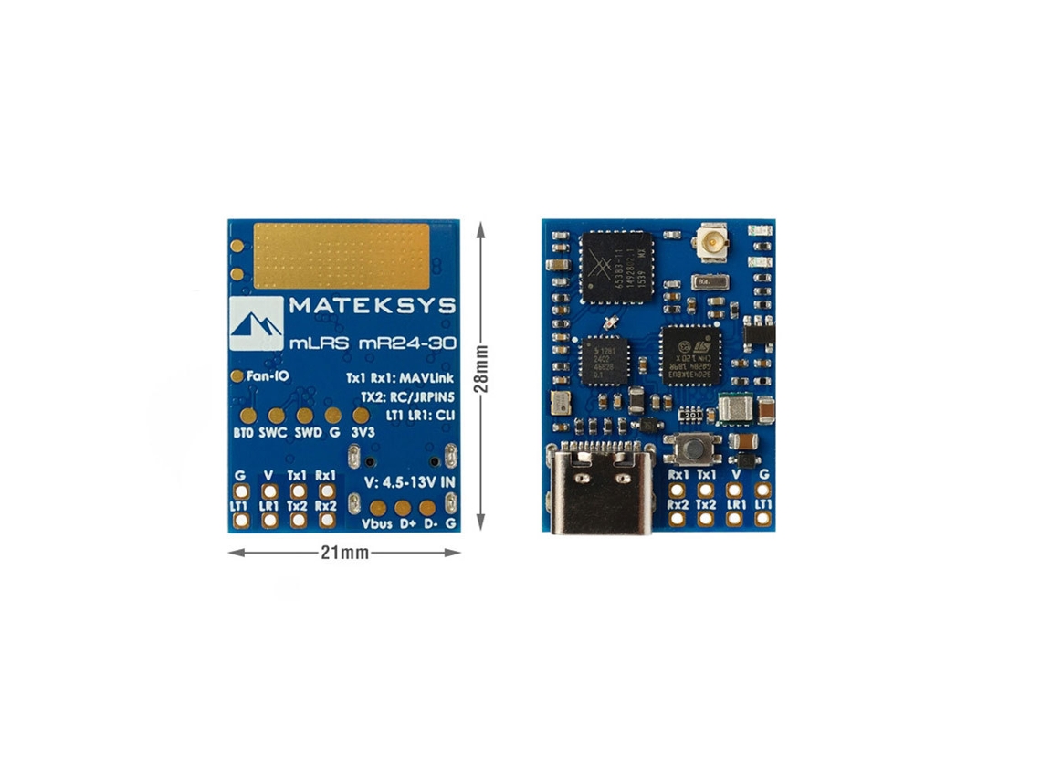 Mateksys Mr24-30 Mlrs (mavlink Long Range System) Firmware Mavlink 30dbm Rf Power 2.4ghz Receiver For Fpv Drone