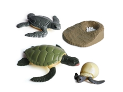 Juguete Infantil Que Simula El Ciclo De Vida De Los Animales, Fabricado En Pvc, Con Una Hormiga, Una Tortuga, Un Gallo, Un Mosquito Y Una Rana.