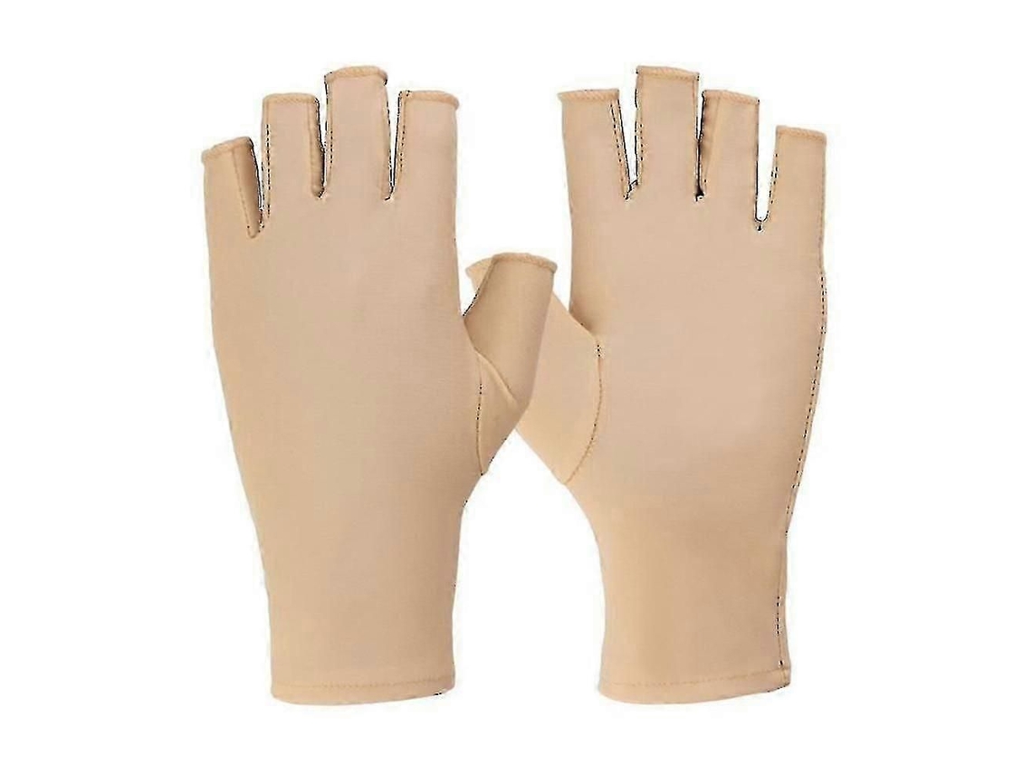 Guantes de manicura de gel con protección UV de medio dedo, lámpara de uñas de gel, guantes deportivos para conducir GOKOCO