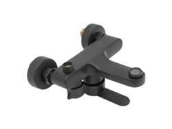 Grifo de baño moderno de pared con 2 salidas de agua, color negro OEM