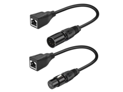 2026-cable Adaptador Xlr 5 Pin Hembra/macho A Rj45 Dmx Ethernet Adaptador Convertidor