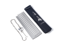 Tripode De Cocina Plegable Para Fogata Con Cadena Y Bolsa De Transporte Aluminio Para Cocina Al Aire Libre Plata
