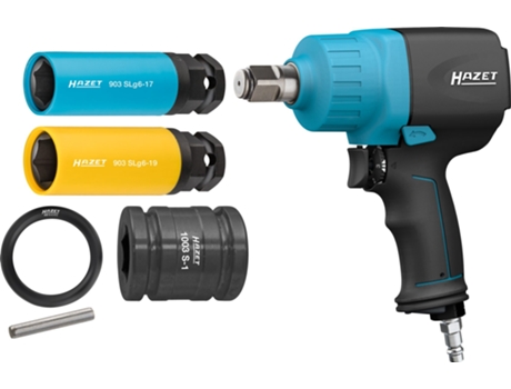 HAZET 9013M/6 Llave de Impacto Con Surtido: Par de Desbloqueo Máximo Nm: 1890 Nm Cuadrado Macizo 3/4 Pulgadas 20 Mm 17 19 Mecanismo Percutor a Dob