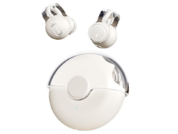 Auriculares inalámbricos Bluetooth 5.3 con clip, TWS, conducción ósea, sonido ACS 360, micrófono, ideales para deportes - Blancos