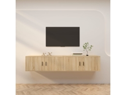 Estantería/Muebles de TV de Pared 2 Pzs 100X34,5X40 Cm Roble Sonoma